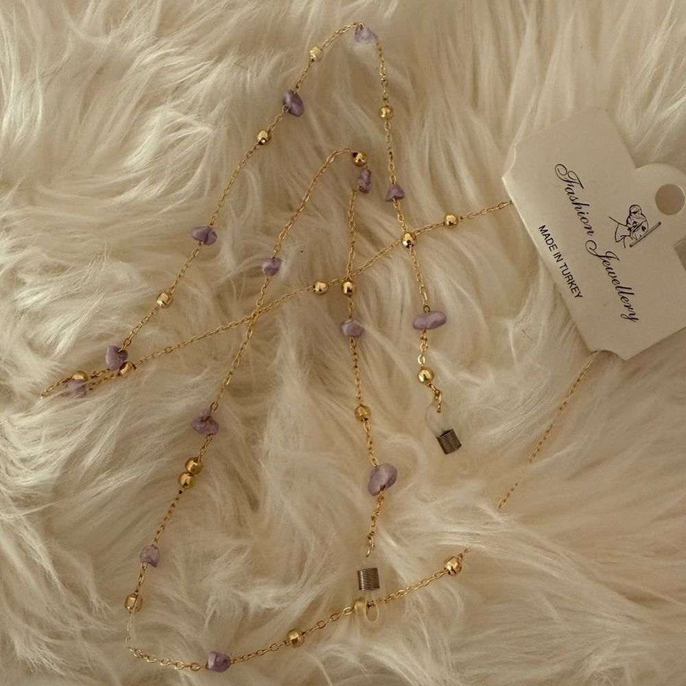 Gold and Purple Sunglasses chain